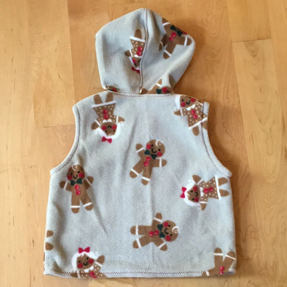 Handmade Gingerbread Holiday Christmas Fleece Vest